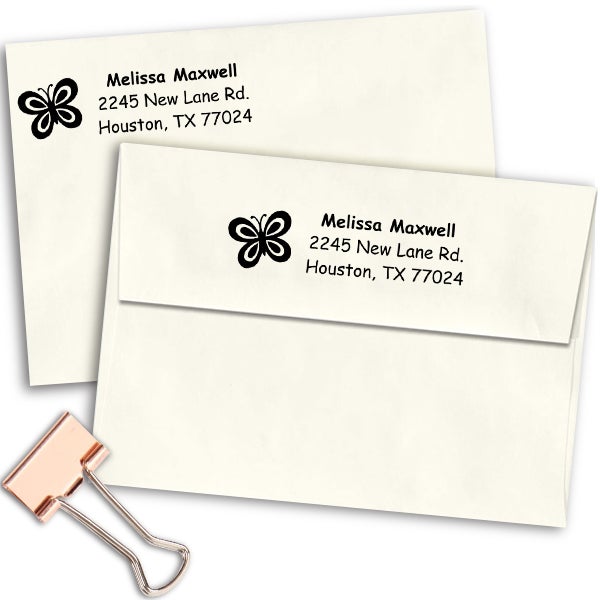 Butterfly Address Stamp