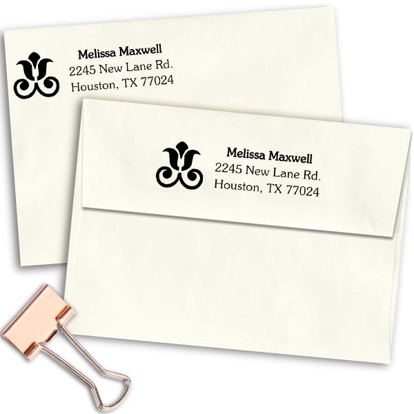 Rose Decor Address Stamp