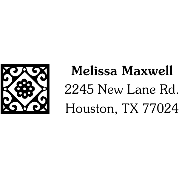 Deco Tile Address Stamp