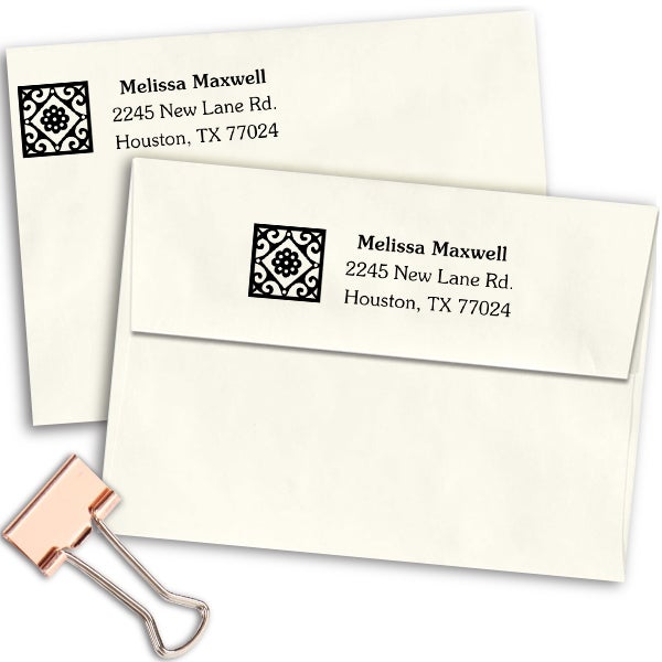 Deco Tile Address Stamp