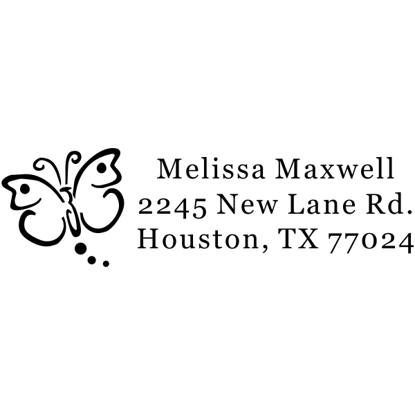 Butterfly Art Address Stamp