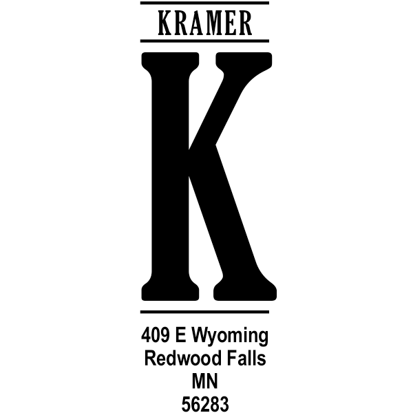 Vertical Capital Address Stamp