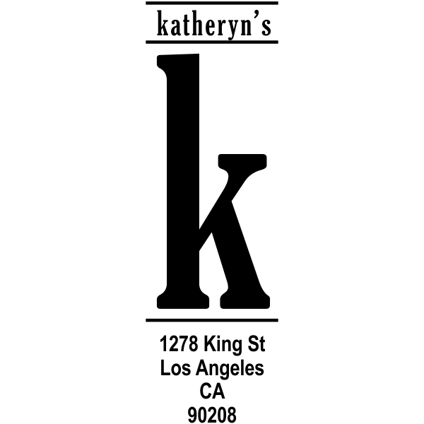 Vertical Lowercase Address Stamp