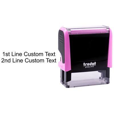 Custom 2 Line Pink Stamp - alternate view