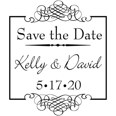Custom Save The Date Wedding Stamp