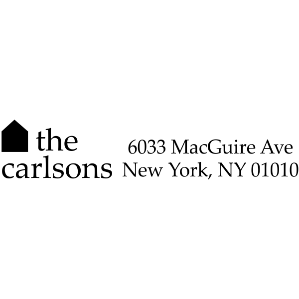 Family House Address Stamp