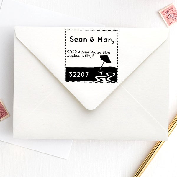 Beachside Address Stamp