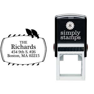 Perched Birds Address Stamp Body and Design