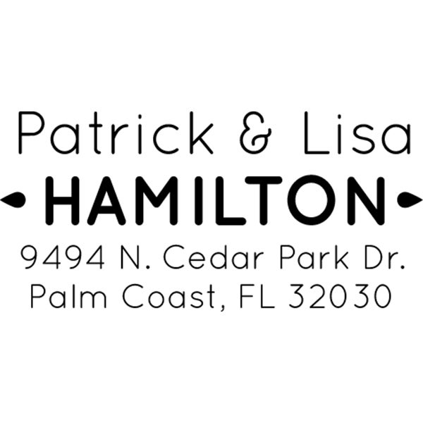 Drops Couple Address Stamp
