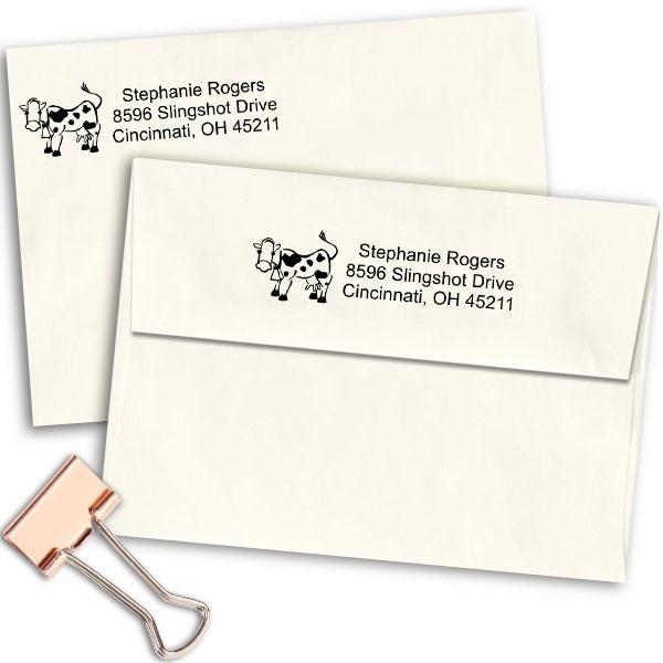 Cow Address Stamp
