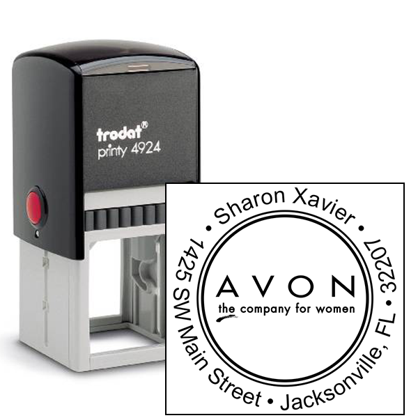 Round Custom Style 4 Avon Consultant Stamp