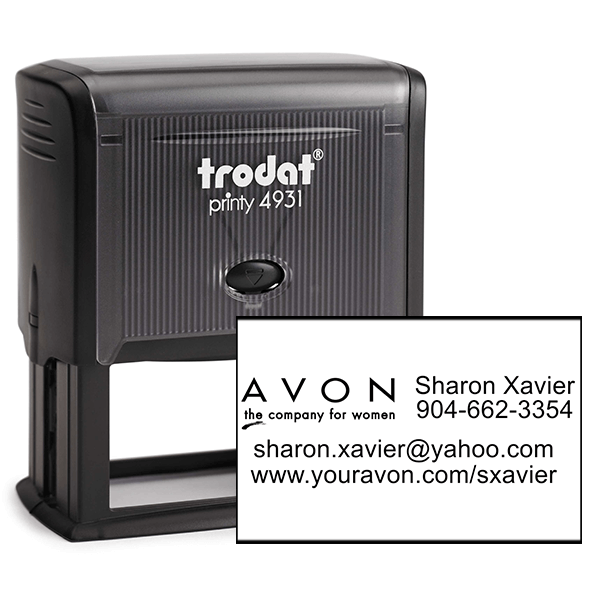 Custom Avon Consultant Stamp Style 9