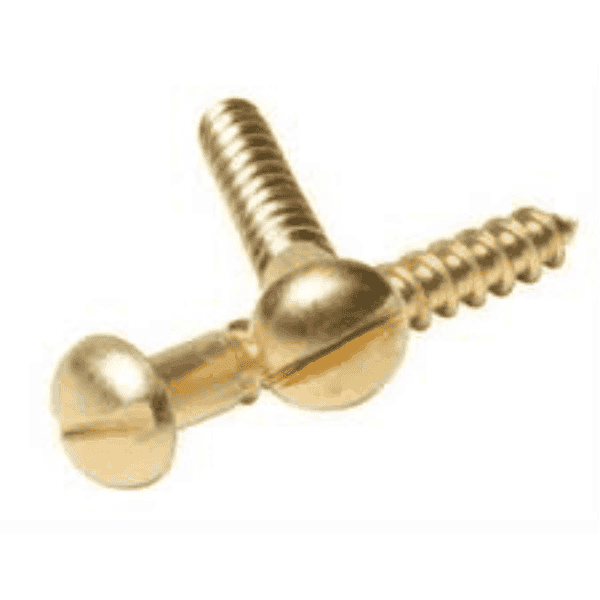 Pair of 5/8" Brass Slotted Screws
