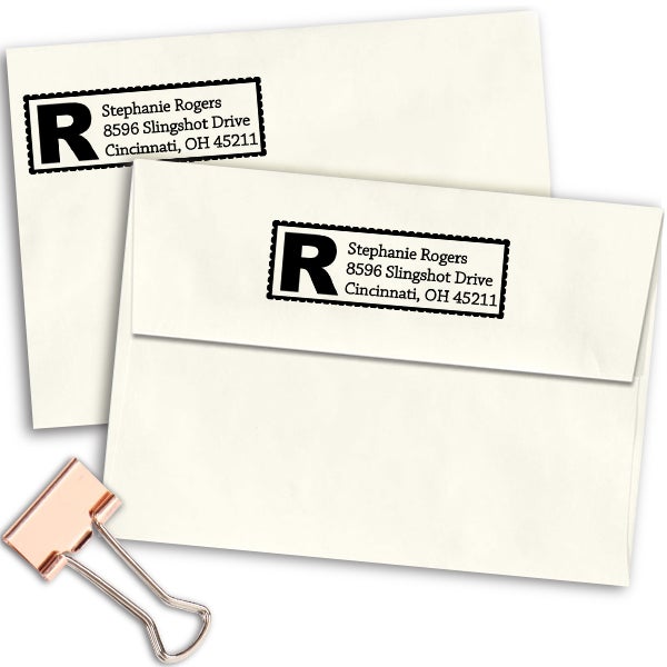 Bold Letter Address Stamp