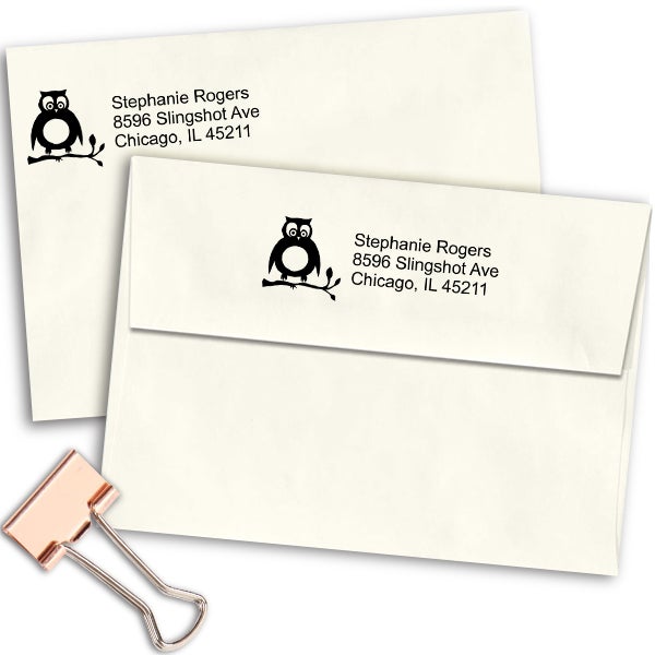Cute Owl Address Stamp