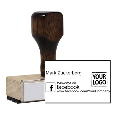 Follow Me on Facebook Logo Stamp - alternate view