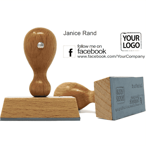 Follow Me on Facebook Logo Stamp