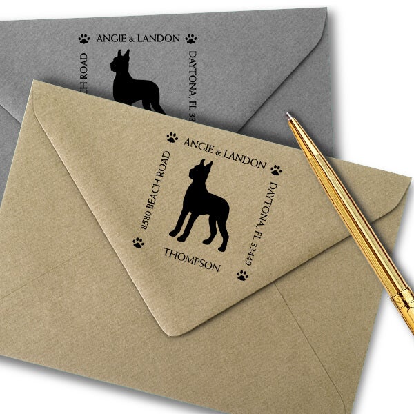 Great Dane Pet Lover Dog Address Stamp