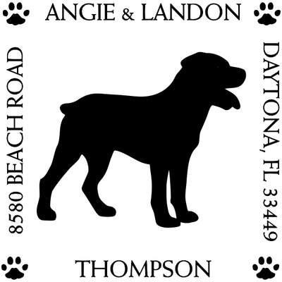 Rottweiler Address Stamp
