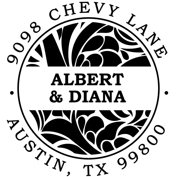 Albert Round Return Address Stamp
