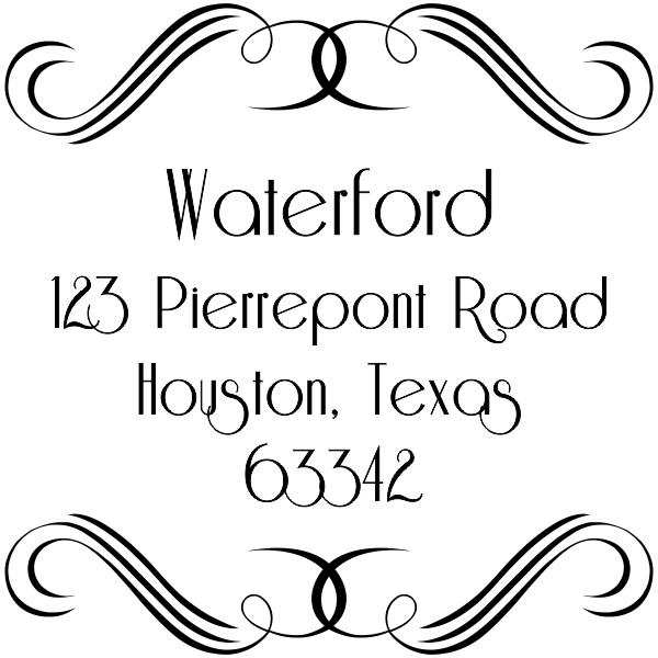Waterford Curves Address Stamp