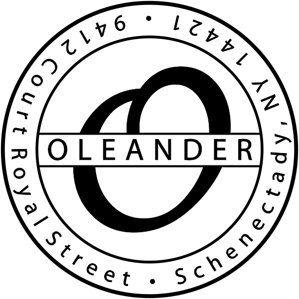 Oleander Round Address Stamp