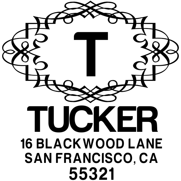 Blackwood Curve Diamond Address Stamp