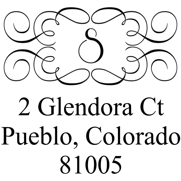 Glendora Curves Address Stamp