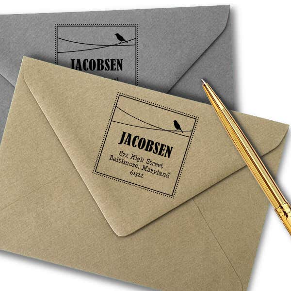 Jacobsen Bird Address Stamp