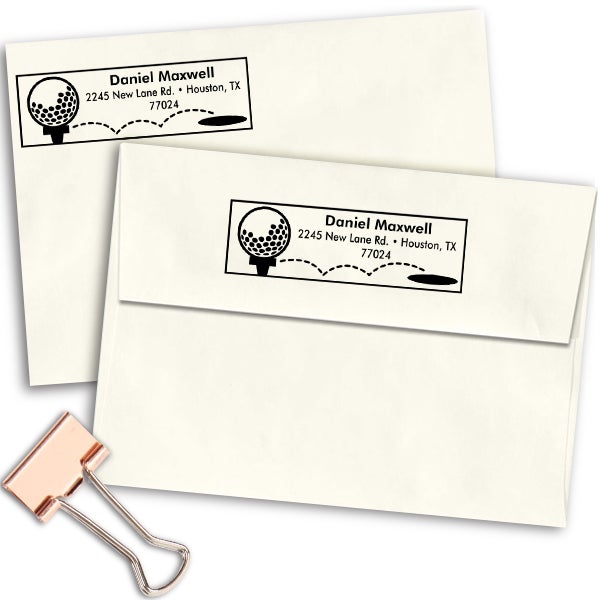 Maxwell Golf Tee Address Stamp