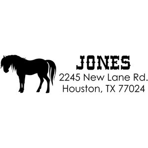 Standing Horse Address Stamp