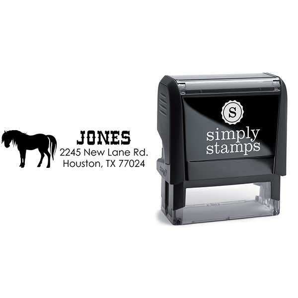 Jones Horse Address Stamp Body and Design