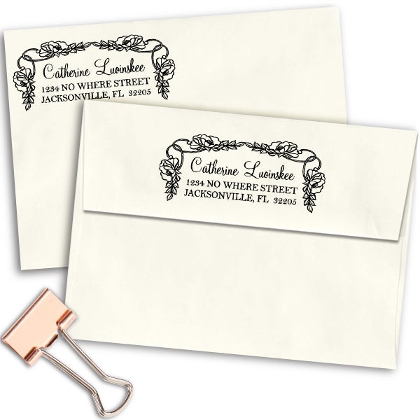 Luoinskee Flowers Address Stamp