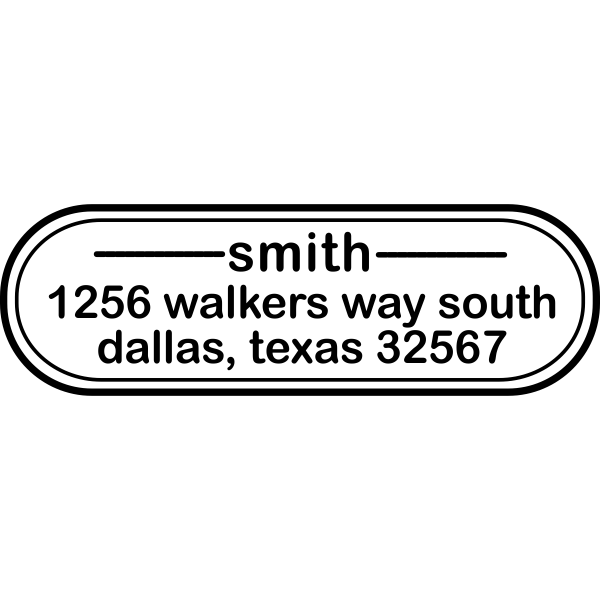 Smith Oval Address Stamp