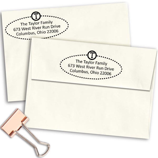 Taylor Oval Address Stamp