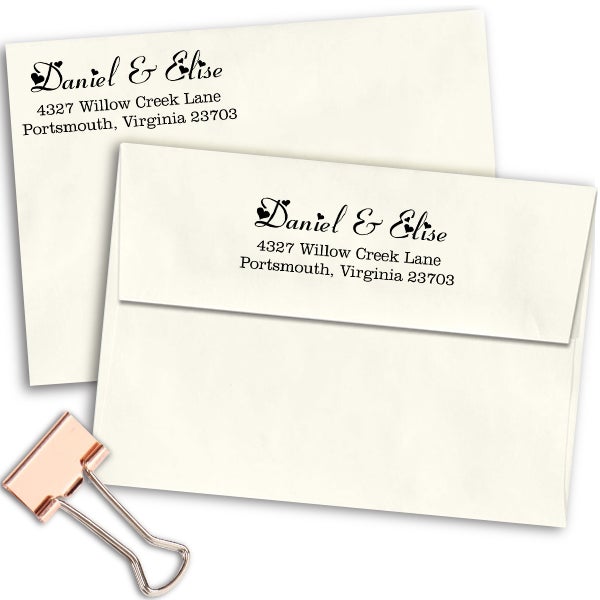Willow Hearts Address Stamp
