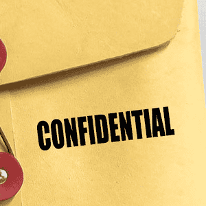 CONFIDENTIAL Bold Letter Stock Stamp