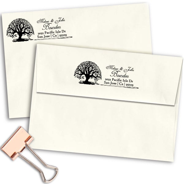 Bowden Curve Tree Address Stamp