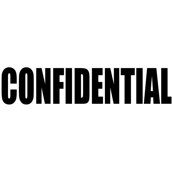 CONFIDENTIAL Bold Letter Stock Stamp
