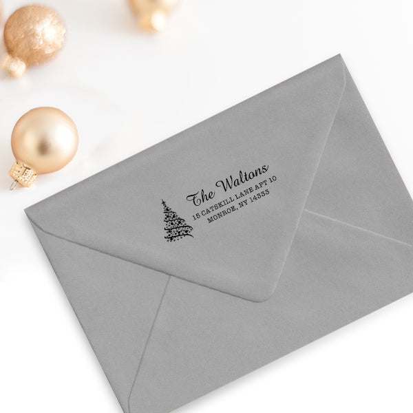 Walton Christmas Tree Address Stamp