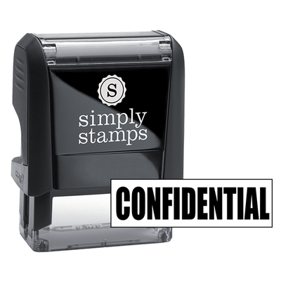 CONFIDENTIAL Bold Letter Stock Stamp