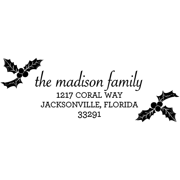 Madison Holly Address Stamp