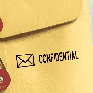 CONFIDENTIAL Mail Stock Stamp