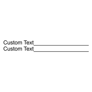 2 Line Form Custom Rubber Stamp