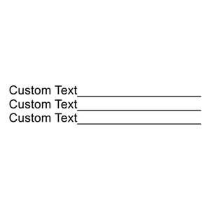 3 Line Form Custom Rubber Stamp Imprint Example