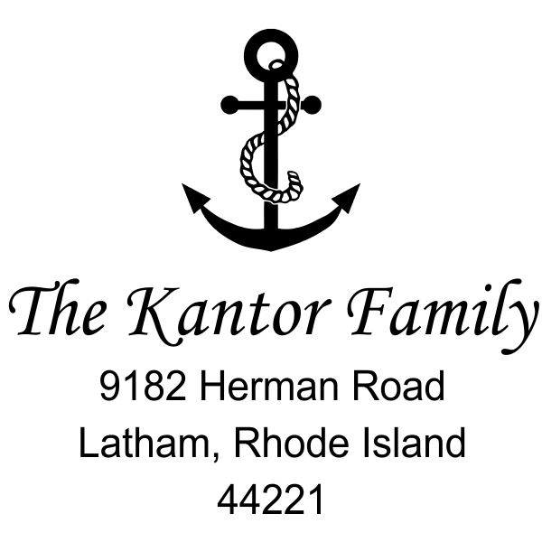 Nautical Rope & Anchor Return Address Stamp