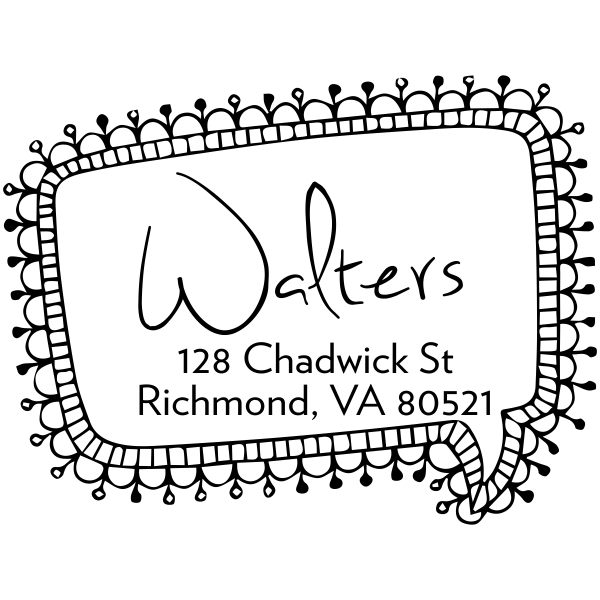 Craft Pin Quote Bubble Return Address Stamp