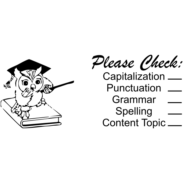 Scholarly Owl Grading Rubric Teacher Stamp