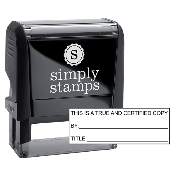 True and Certified Copy Stock Stamp