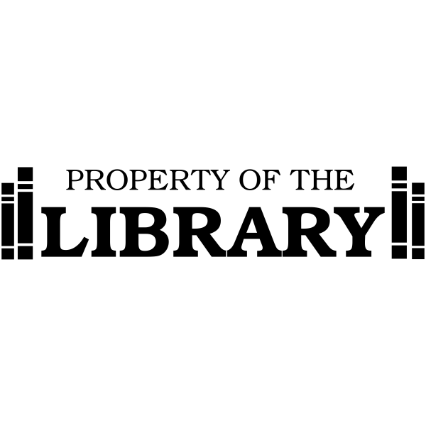Library Book Ends Property Of Teacher Stamp